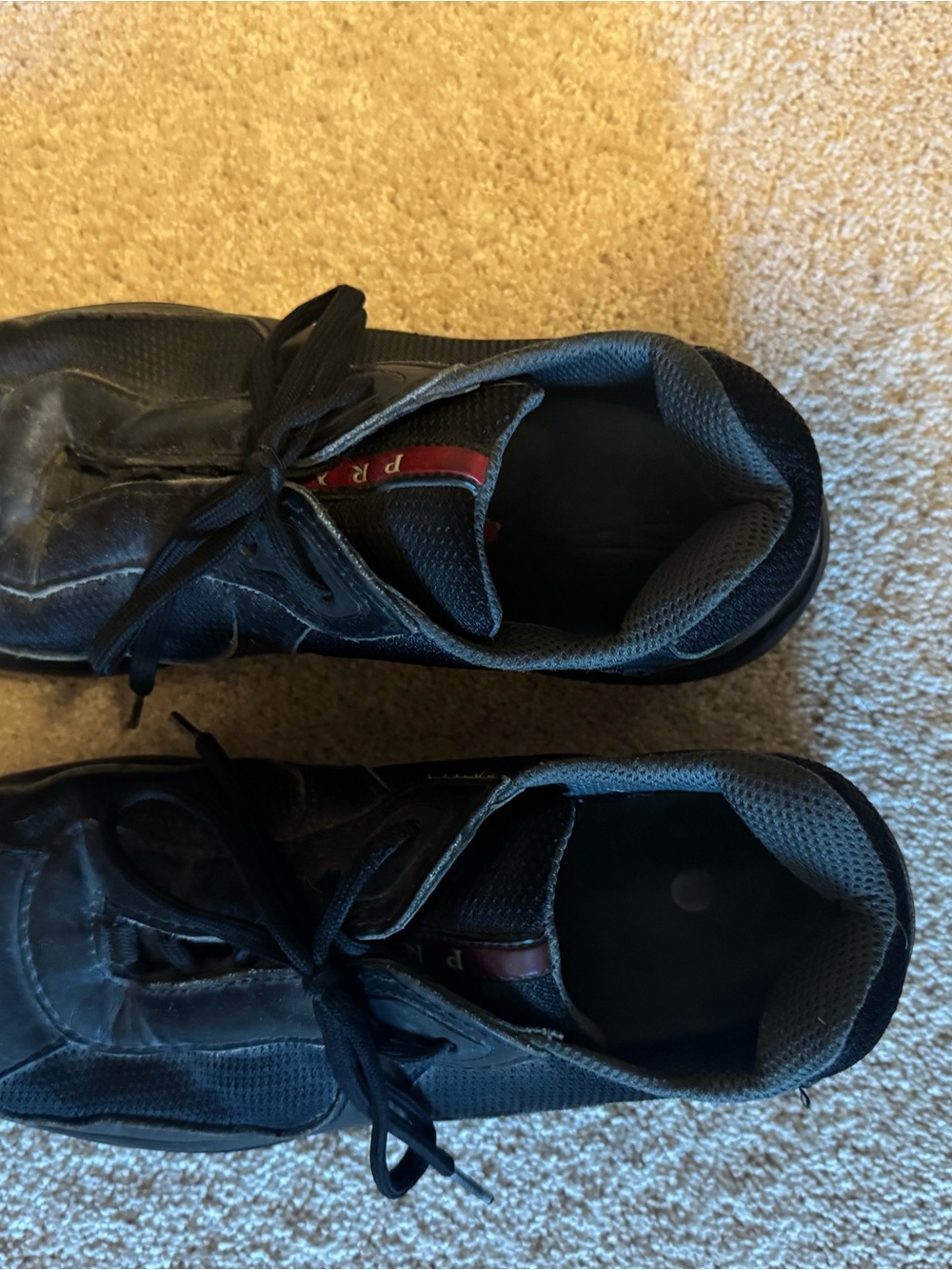 Men's Prada Black Athletic Sneakers